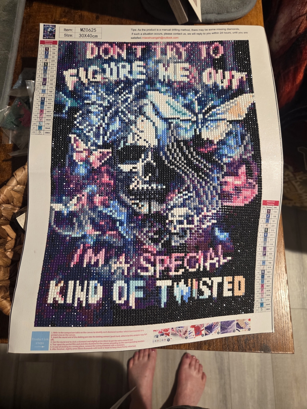Multicolor Mixed Media Wall Art Canvas - 'Don't Try To Figure Me Out' Finished